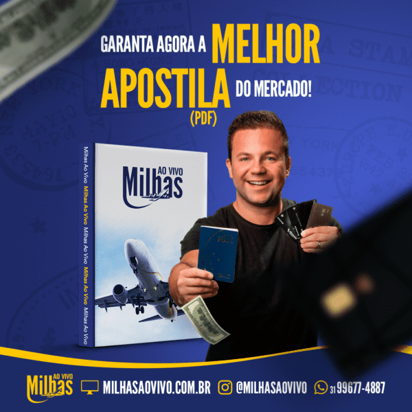 Apostila do curso Milhas ao vivo em pdf sem atualizações com mais de 700 páginas