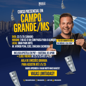 Curso presencial em Campo Grande/MS dia 22/3/25