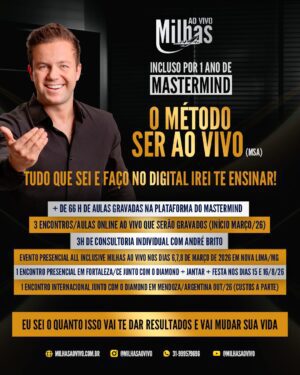 MASTERMIND MÉTODO SER AO VIVO 1 ANO + BÔNUS
